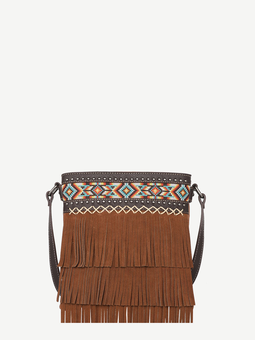 Montana West Embroidered Aztec Fringe Concealed Carry Crossbody - Montana West World