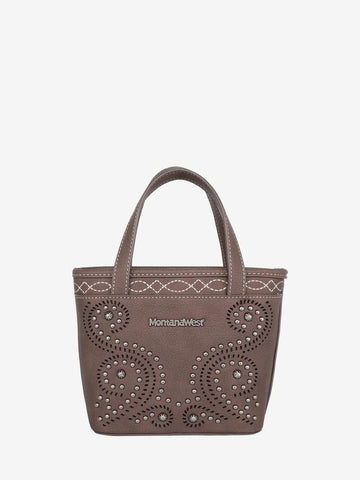 Montana West Laser Cut-out Swirl Crossbody Mini Tote - Montana West World