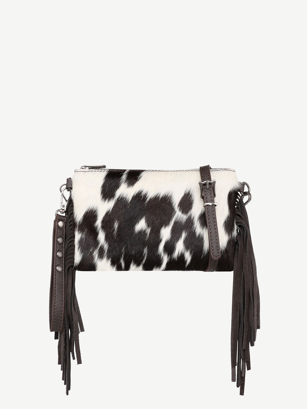 Montana West Hair-On Cowhide Fringe Crossbody Clutch - Montana West World