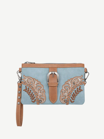 Montana West Cut-Out Floral Buckle Crossbody Clutch - Montana West World