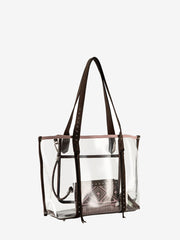 Montana West Aztec PVC Embossed Clear Tote Bag - Montana West World