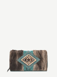 Trinity Ranch Genuine Hair-On Cowhide Wallet - Montana West World