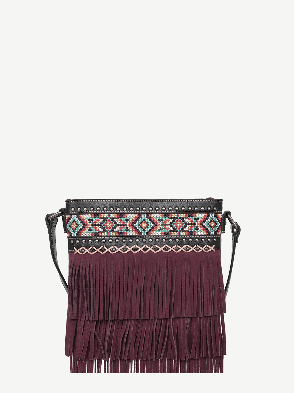 Montana West Embroidered Aztec Fringe Concealed Carry Crossbody - Montana West World
