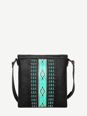 Montana West Laser Cut Out Embossed Aztec Crossbody Bag - Montana West World