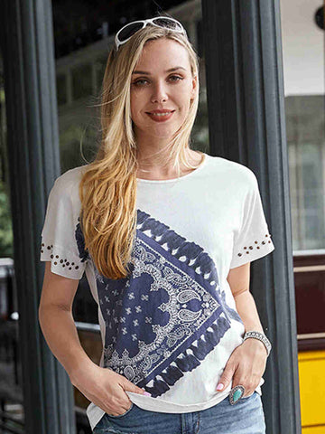 American Bling Boho Style Graphic Women T-Shirt - Montana West World