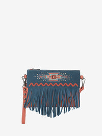 Montana West Aztec Embroidery Tassel Crossbody Wristlet - Montana West World