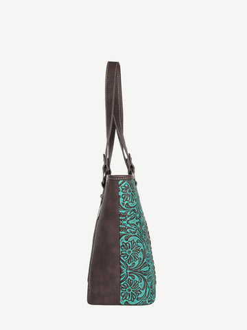 Montana West Vintage Floral Embroidered Aztec Concealed Carry Tote - Montana West World