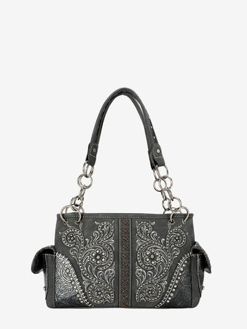 Montana West Floral Embroidered Concealed Carry Satchel - Montana West World