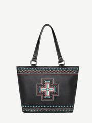 Montana West Embroidered Cross Concho Concealed Carry Tote - Montana West World