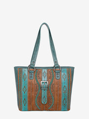 Montana West Embossed Geometric Aztec Buckle Concealed Carry Tote - Montana West World