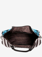 Montana West Blue Tribal Geometric Print Canvas Weekender Bag - Montana West World