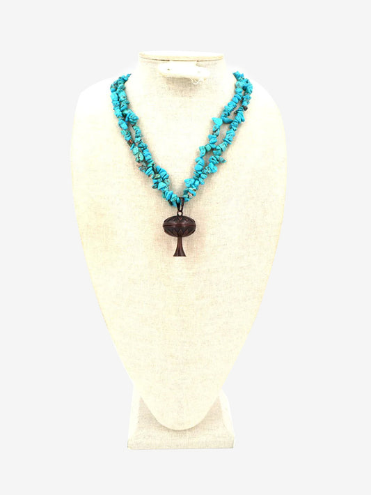 Montana West Copper Flower Concho Turquoise Necklace - Montana West World