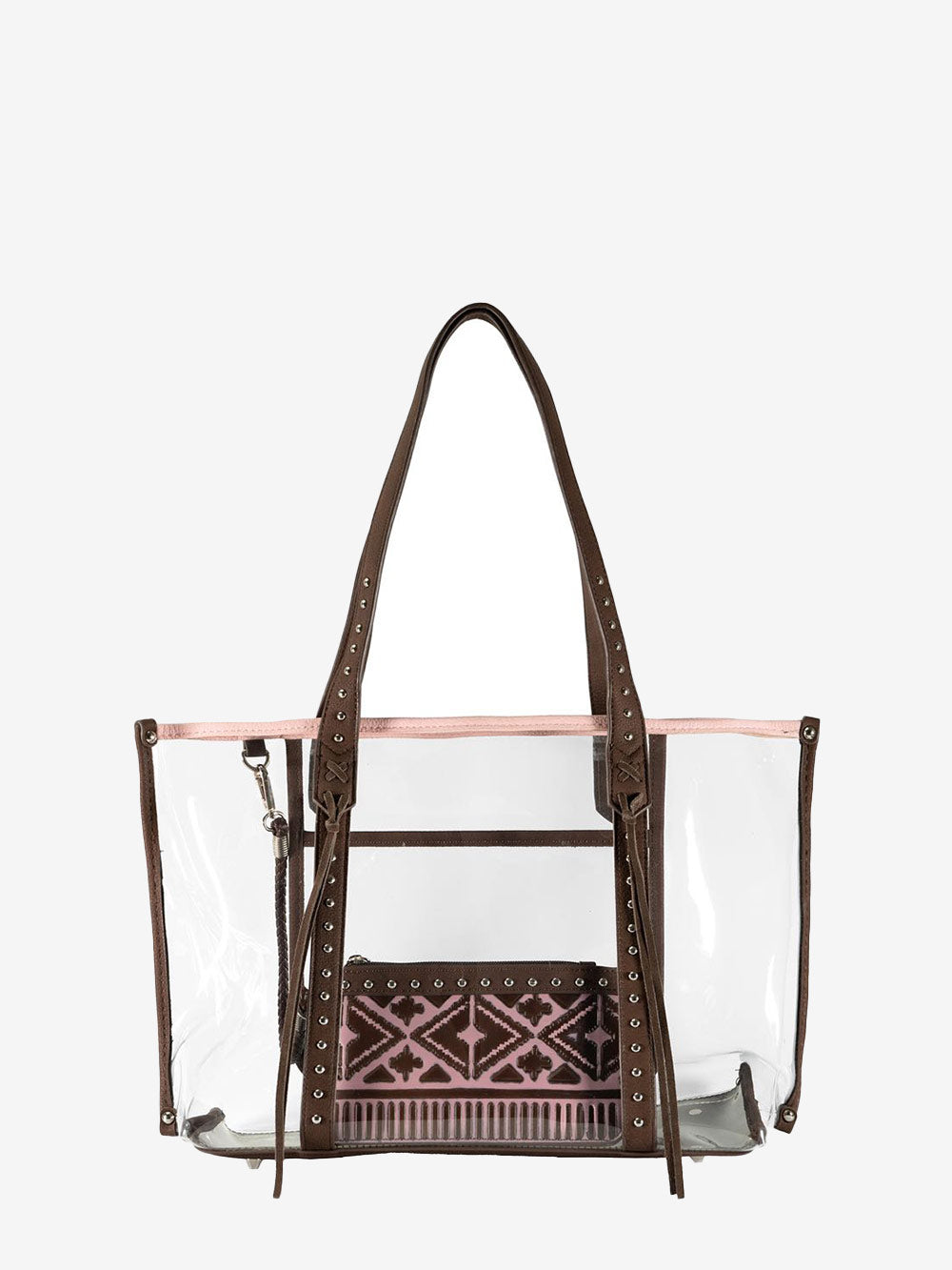 Montana West Aztec PVC Embossed Clear Tote Bag - Montana West World