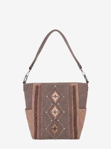 Montana West Aztec Embossed Whipstitch Hobo Set - Montana West World