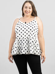 American Bling Plus Size Women Dotted Smock  Layered  Cami - Montana West World
