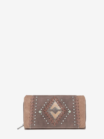 Montana West Aztec Embossed Western Wallet - Montana West World