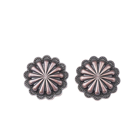 Montana West Vintage Floral Oval Earrings - Montana West World