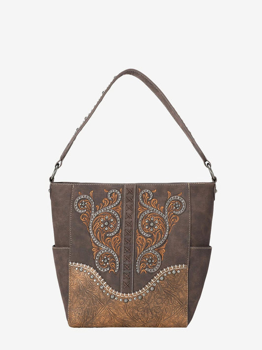 Montana West Floral Embroidered Concealed Carry Hobo - Montana West World