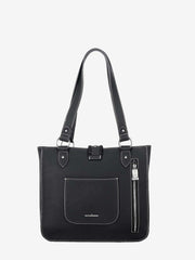 Trinity Ranch Hair On Cowhide Embossed Floral Concho Tote Bag - Montana West World