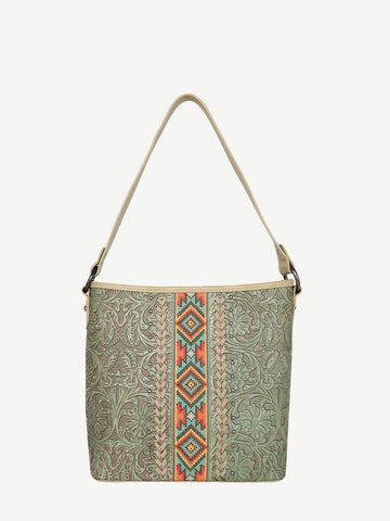 Montana West Vintage Floral Embroidered Aztec Concealed Carry Hobo - Montana West World