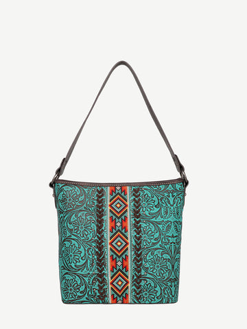 Montana West Vintage Floral Embroidered Aztec Concealed Carry Hobo - Montana West World