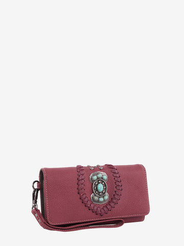 Montana West Whipstitch Concho Wallet - Montana West World