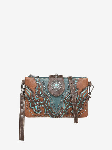 Montana West Laser Cut-out Buckle Crossbody Wristlet - Montana West World