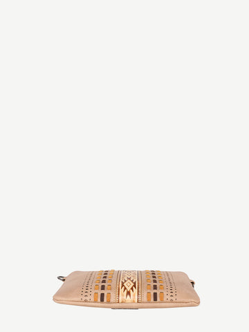 Montana West Laser Cut Out Embossed Aztec Crossbody Clutch - Montana West World