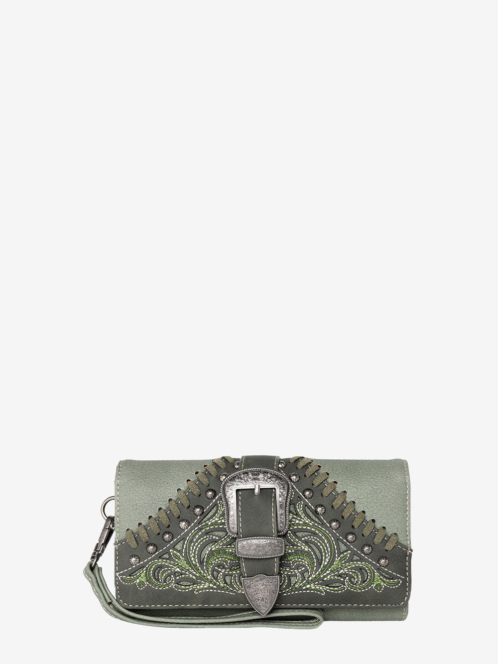 Montana West Floral Embroidered Buckle Collection Wallet - Montana West World