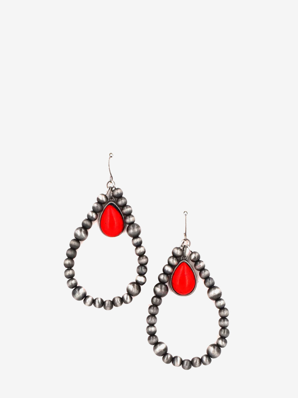 Montana West Teardrop Navajo Bead Crystal Stone Dangling Earrings - Montana West World