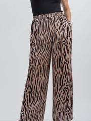 American Bling Women Zebra Print Wide Leg Trousers - Montana West World
