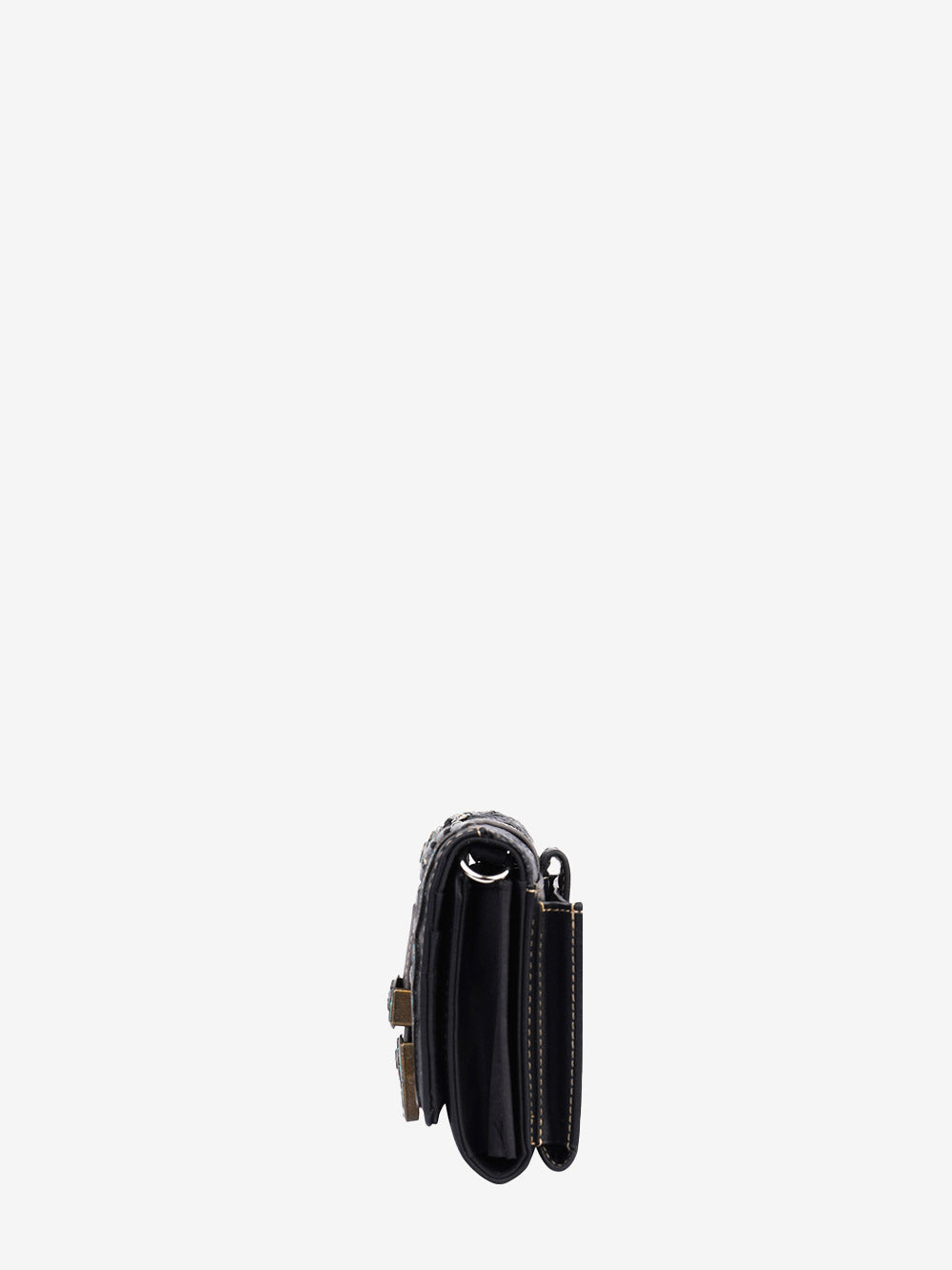 Montana West Floral Embroidered Buckle Crossbody Wallet - Montana West World