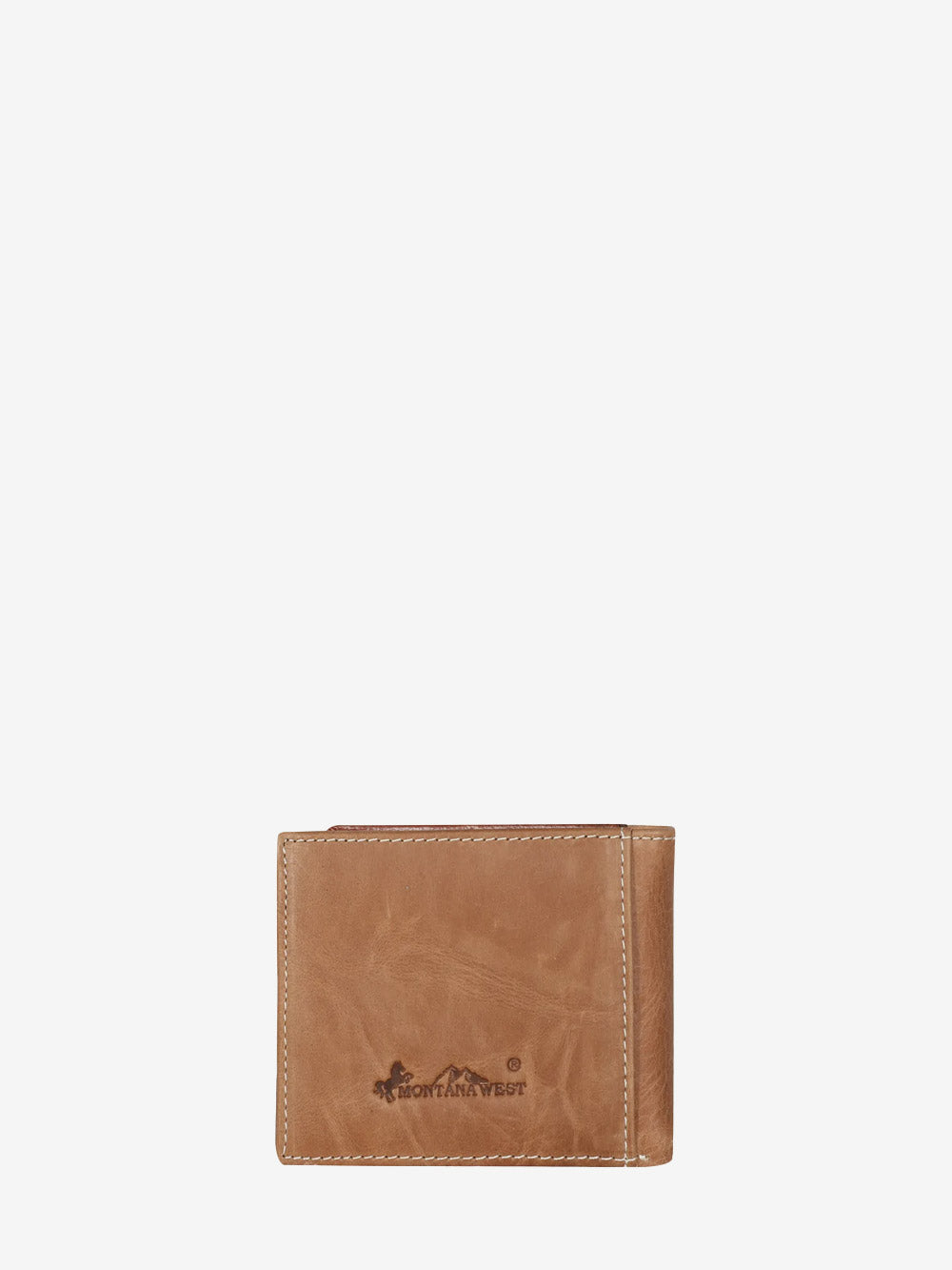 Montana West Genuine Leather Floral Tooled Men's Wallet - Montana West World