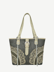Montana West Cut-Out Floral Buckle Concealed Carry Tote - Montana West World