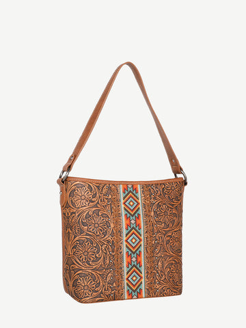 Montana West Vintage Floral Embroidered Aztec Concealed Carry Hobo - Montana West World