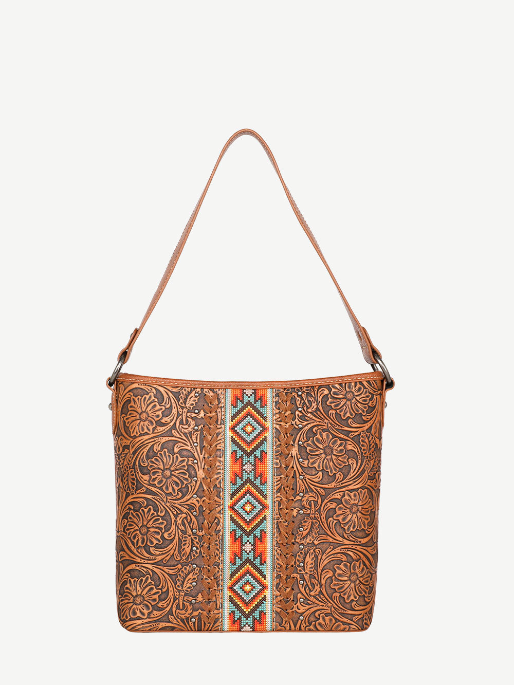 Montana West Vintage Floral Embroidered Aztec Concealed Carry Hobo - Montana West World