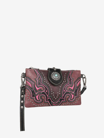 Montana West Laser Cut-out Buckle Crossbody Wristlet - Montana West World