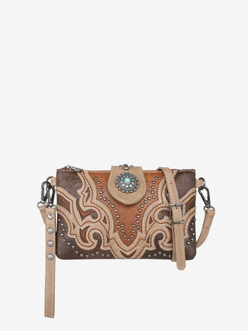 Montana West Laser Cut-out Buckle Crossbody Wristlet - Montana West World