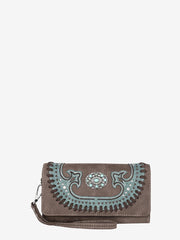 Montana West Cut-Out Turquoise Stone Concho Wallet - Montana West World