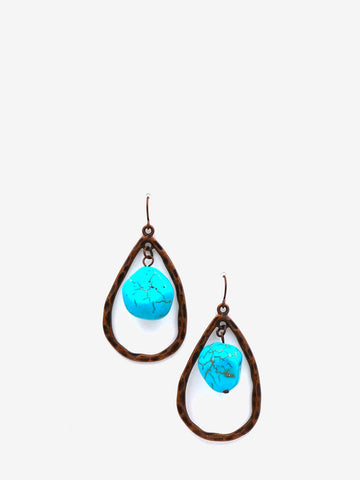 Montana West Teardrop Shape Turquoise Earrings - Montana West World