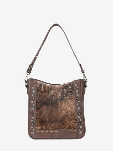 Trinity Ranch Hair-On Cowhide Concealed Carry Hobo - Montana West World