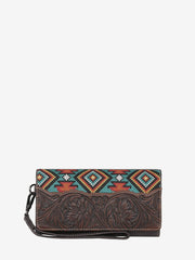 Montana West Vintage Floral Embroidered Aztec Fringe Tote - Montana West World