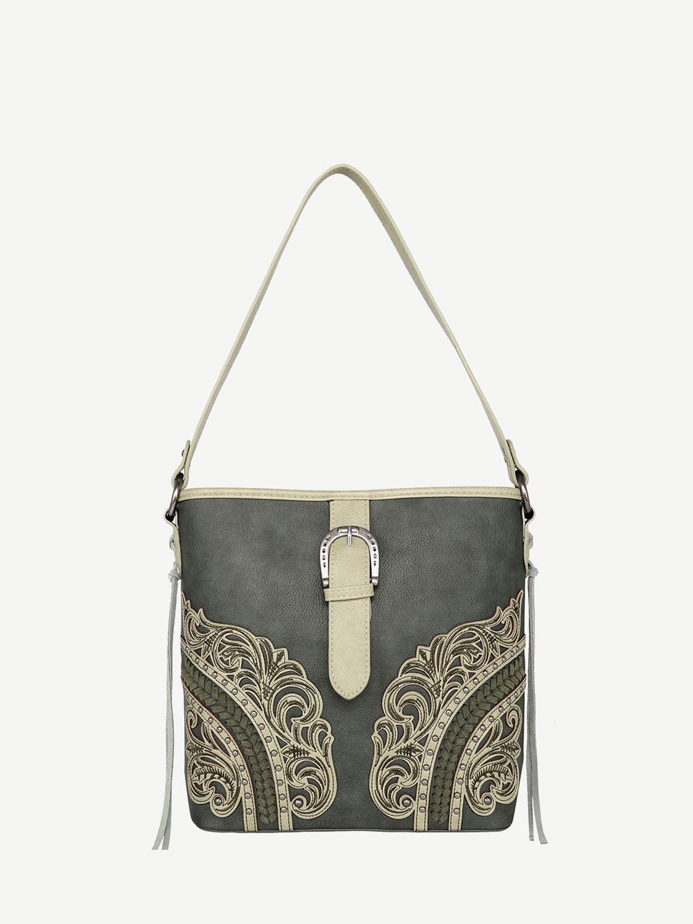 Montana West Cut-Out Floral Buckle Concealed Carry Hobo - Montana West World