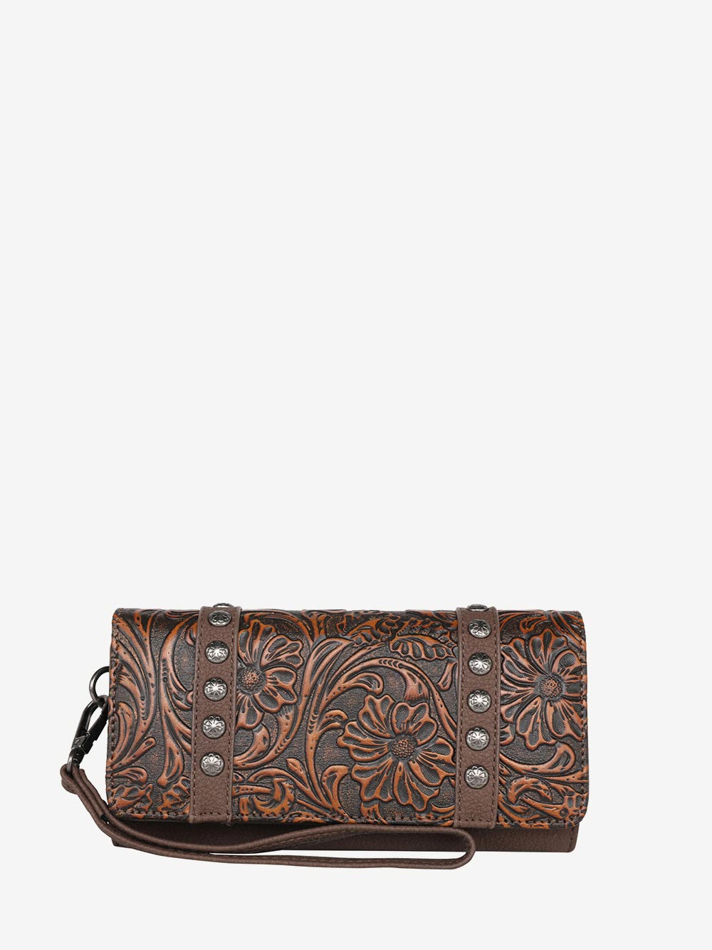 Trinity Ranch Floral Embossed Graphic Wallet - Montana West World
