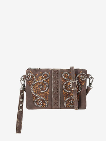 Montana West Floral Embroidered Crossbody Clutch - Montana West World