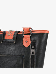 Montana West Buckle Whipstitch Studded Concealed Carry Tote - Montana West World
