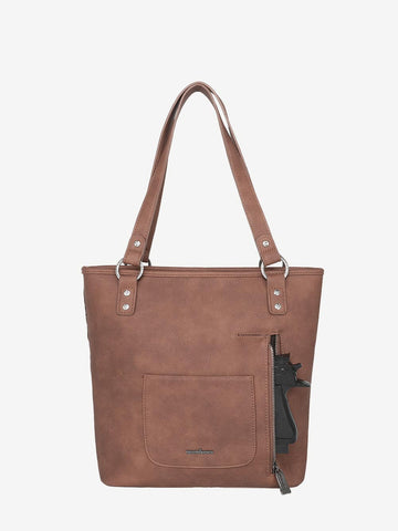 Trinity Ranch Hair-On Cowhide Concealed Carry Tote - Montana West World