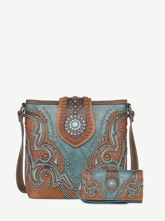 Tooled Leather Laser Cut Concealed Carry Purses Feather Country Western  Handbags Shoulder Bags Wallet Set (Coffee 2) : Amazon.ca: Clothing, Shoes &  Accessories