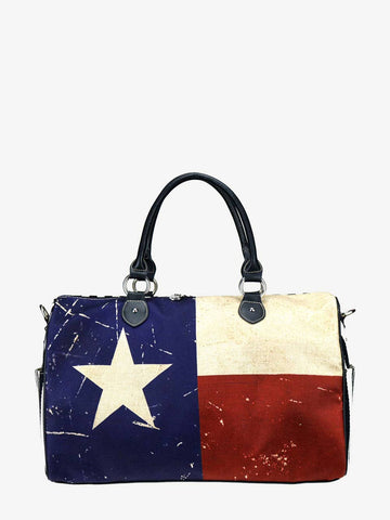 Texas Flag Canvas Weekender Bag - Montana West World