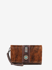 Montana West Hair-on Cowhide Concho Crossbody Wallet - Montana West World
